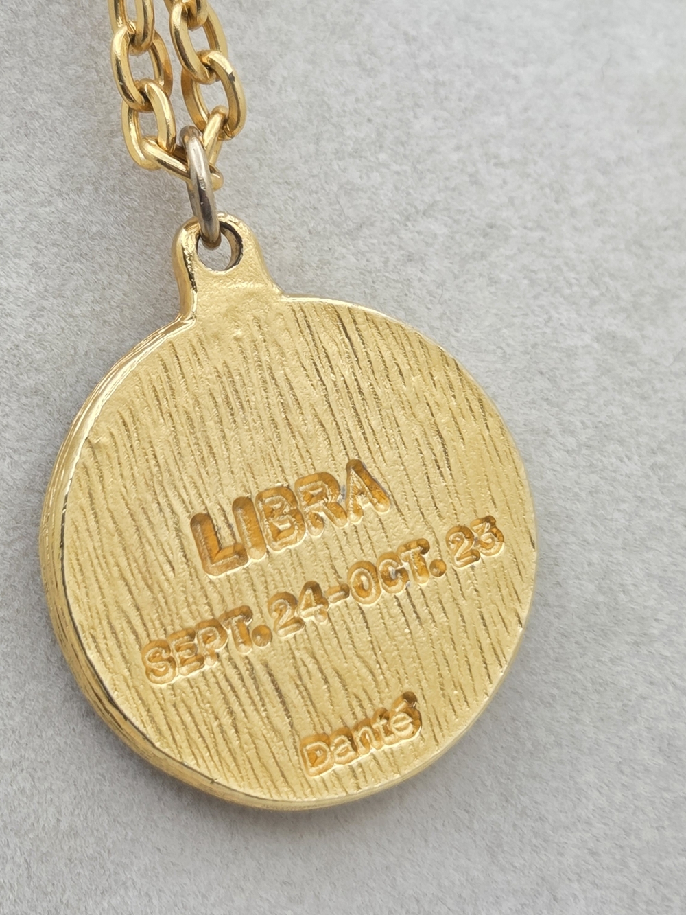 Vintage Danté Libra Zodiac Pendant Necklace - 20" - Picture 9 of 11